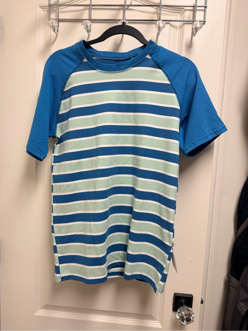 Men’s NWT Kickee Pants Blue & Mint Striped Short-Sleeve Shirt